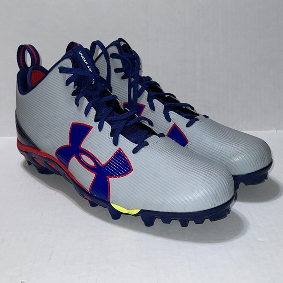 Men\'s Size 16E Under Armour 4D Foam Football Cleats Grey Blue 1287494-019 main image 9